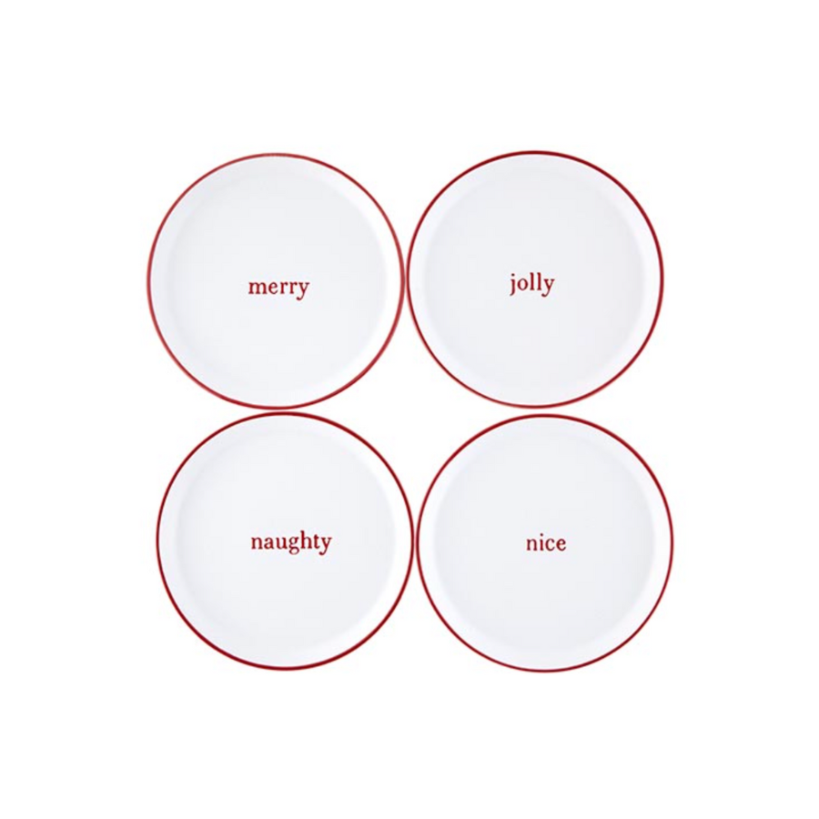Holiday Appetizer Plates | Set of 4