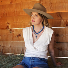 Load image into Gallery viewer, Denim Heart Beaded Necklace
