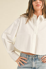Load image into Gallery viewer, Cropped Buttondown Shirt
