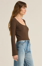 Load image into Gallery viewer, Madeline Rib Top | Dark Chocolate
