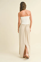 Load image into Gallery viewer, Linen + Ribbed Combo Dress | Ivory
