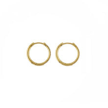 Load image into Gallery viewer, Gold 18mm Diamond Hoops
