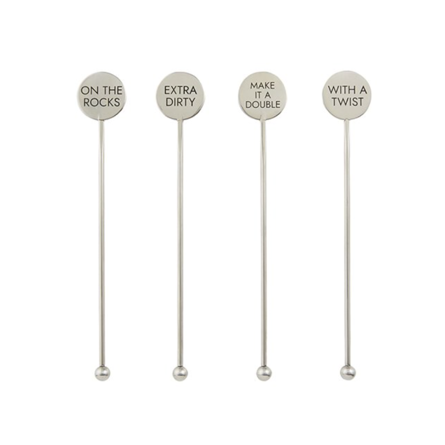 Stainless Steel Stir Sticks | Set of 4