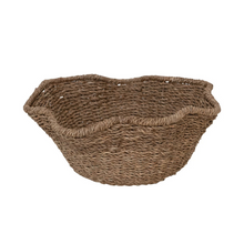 Load image into Gallery viewer, Decorative Woven + Rattan Ruffled Bowl
