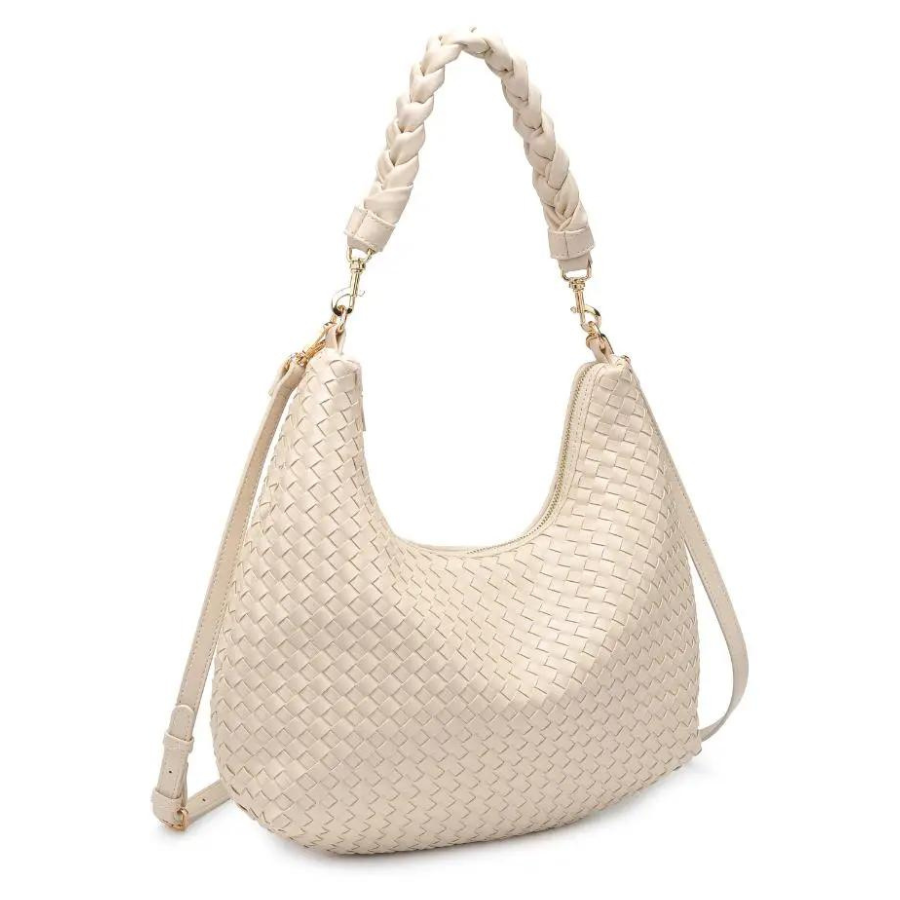 Sabrina Woven Hobo | Cream