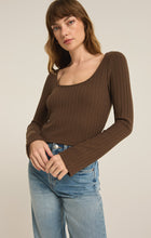 Load image into Gallery viewer, Madeline Rib Top | Dark Chocolate
