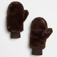 Load image into Gallery viewer, Faux Fur Mittens | Chocolate
