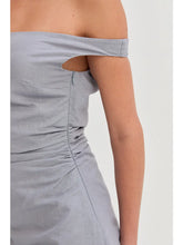 Load image into Gallery viewer, Off Shoulder Mini Dress | Light Blue
