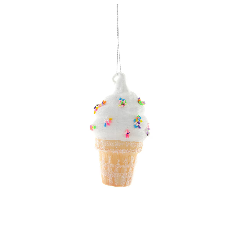Soft Serve Ice Cream Cone Ornament