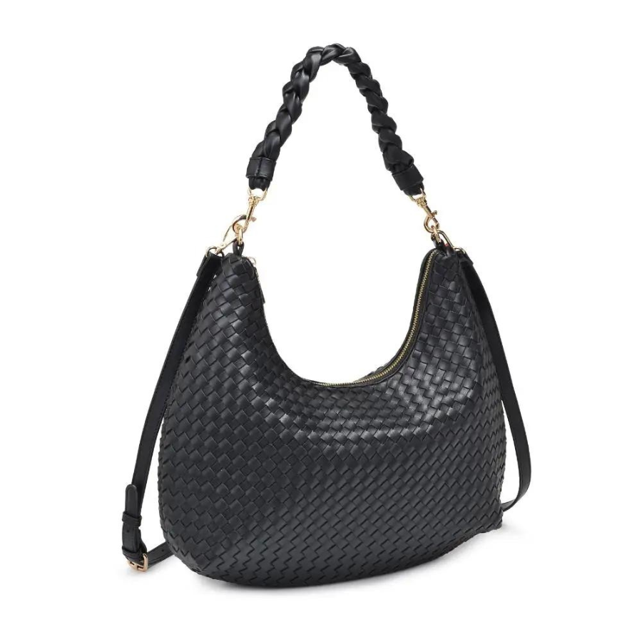 Sabrina Woven Hobo | Black