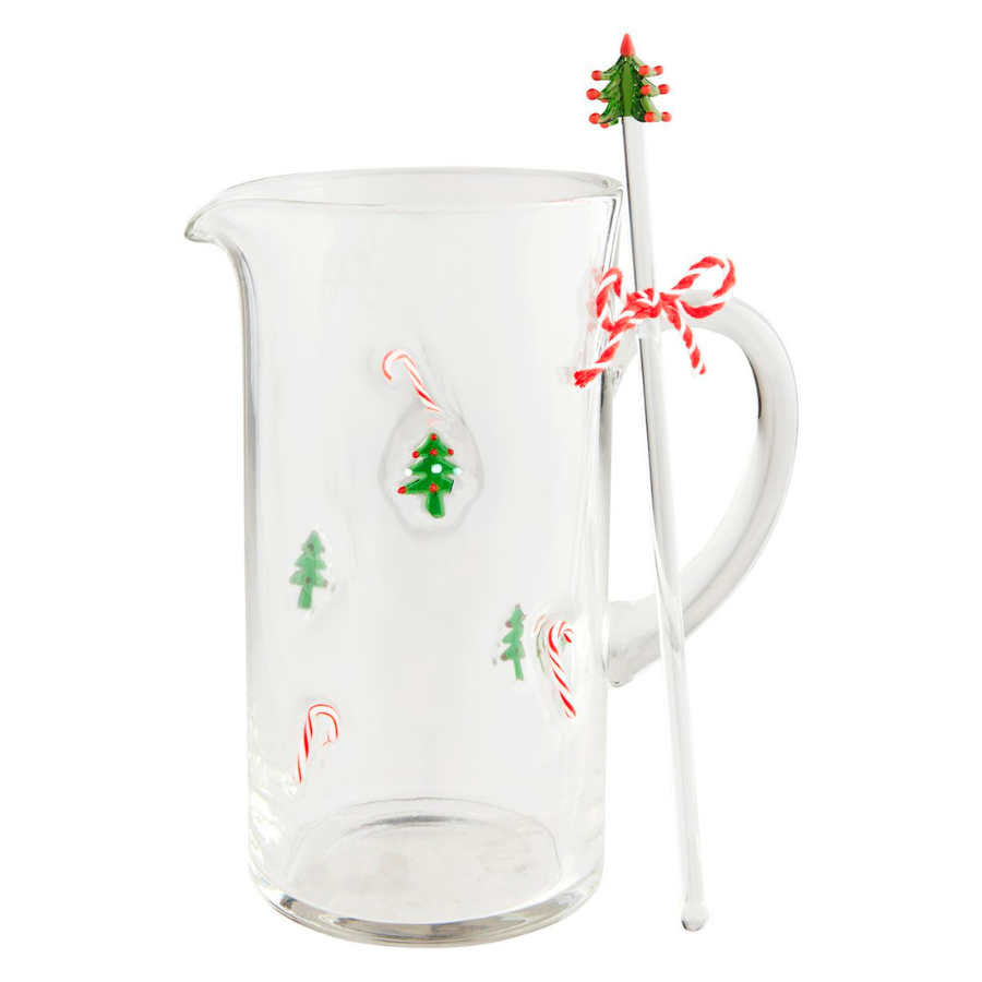 Glass Pitcher + Stirrer Set