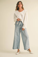 Load image into Gallery viewer, Washed Denim w/Tie Front Pants
