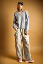 Load image into Gallery viewer, Chloe V-Neck Sweater | Heather Grey
