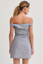 Load image into Gallery viewer, Off Shoulder Mini Dress | Light Blue
