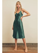 Load image into Gallery viewer, Emory Satin Slip Dress | Pine
