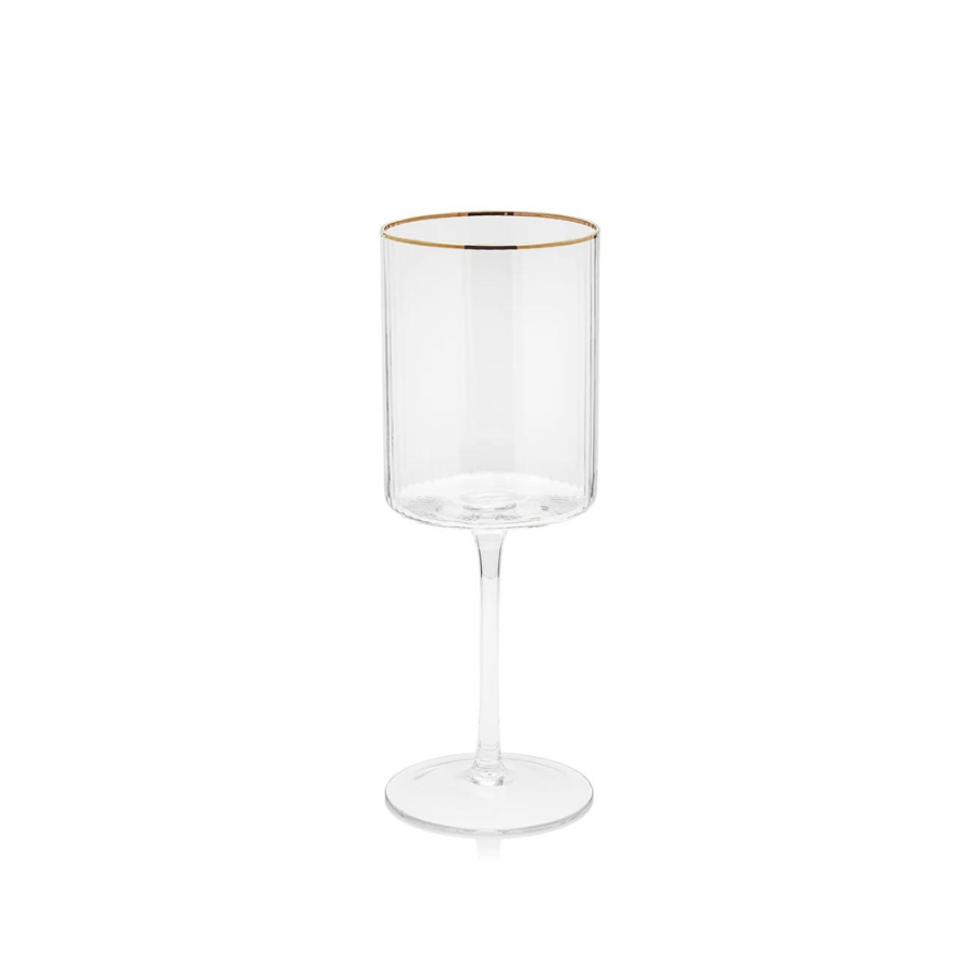 Gold Rim Wine Glass