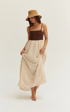 Load image into Gallery viewer, Jane Basket Weave Mixed Media Maxi Dress

