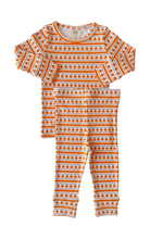 Load image into Gallery viewer, Organic 2 Piece Set | Pumpkin Stripe
