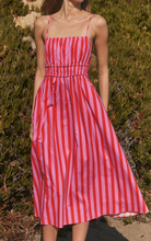 Load image into Gallery viewer, Stripe Sleeveless Maxi Dress | Red Pink
