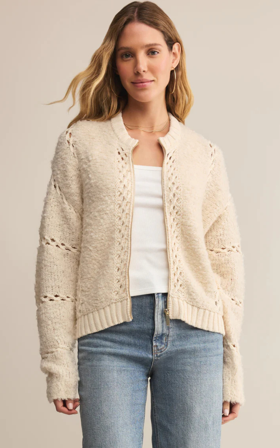 Sundance Zip-Up Sweater Jacket