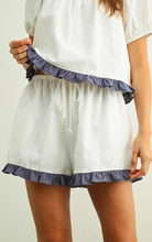Load image into Gallery viewer, Ruffled Hem Linen Shorts
