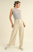 Load image into Gallery viewer, Straight Wide Leg Denim | Cream
