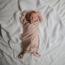 Load image into Gallery viewer, Ribbed Knotted Baby Gown | Blush
