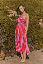 Load image into Gallery viewer, Stripe Sleeveless Maxi Dress | Red Pink
