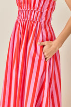 Load image into Gallery viewer, Stripe Sleeveless Maxi Dress | Red Pink
