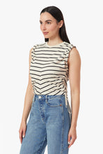 Load image into Gallery viewer, The Luna Cinched Cotton Top | Stripe
