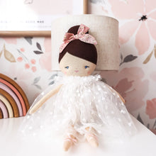 Load image into Gallery viewer, Mia Doll | White Flocked Heart Tulle
