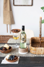 Load image into Gallery viewer, Wood + Marble Wine Bottle Coaster
