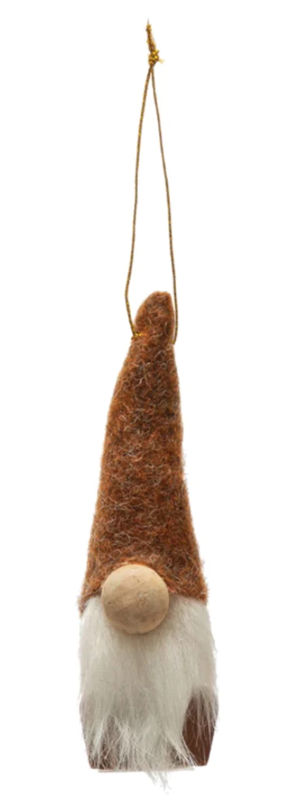 Wool Felt Gnome Ornament | 2 Colors
