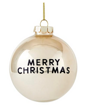 Load image into Gallery viewer, Glass Ornament Set | Merry Christmas + Tree | Set of 2
