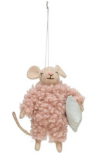 Load image into Gallery viewer, Wool Mouse in Pajamas Ornament | 2 Styles
