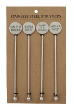 Load image into Gallery viewer, Stainless Steel Stir Sticks | Set of 4
