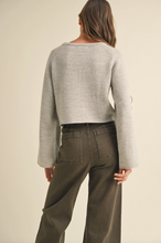 Load image into Gallery viewer, Ribbon Tie Detail Sweater | Grey
