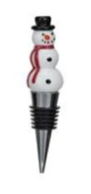 Hand-Painted Holiday Icon Glass Wine Stopper | 8 Styles