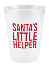 Load image into Gallery viewer, Reusable Cup Set | Santa&#39;s Little Helper | 8 Pack
