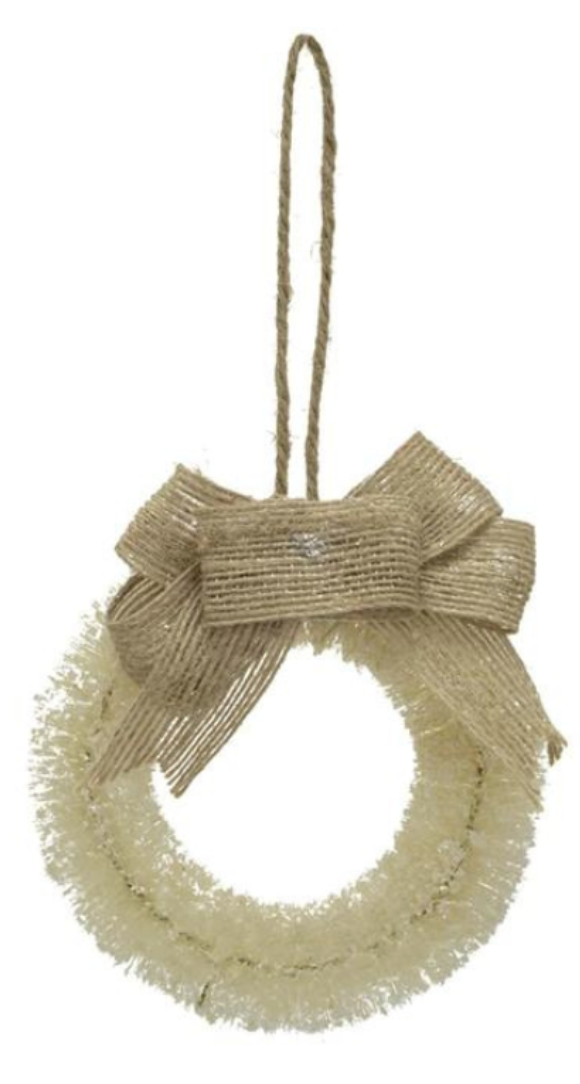 Sisal Wreath Ornament  | 2 Colors