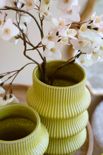 Load image into Gallery viewer, Chartreuse Ceramic Vases | 3 Sizes
