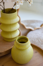 Load image into Gallery viewer, Chartreuse Ceramic Vases | 3 Sizes
