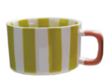 Load image into Gallery viewer, Hand-Painted Striped Mug | 4 Colors
