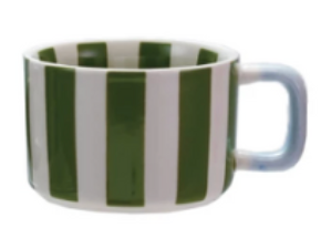 Hand-Painted Striped Mug | 4 Colors