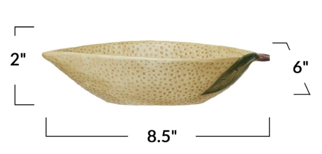 Stoneware Lemon Shaped Bowls | 2 Sizes