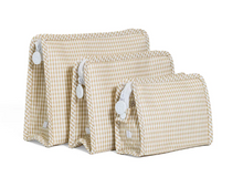 Load image into Gallery viewer, Roadie Pouch | Medium | Gingham Khaki
