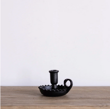 Load image into Gallery viewer, Scalloped Iron Candle Holder
