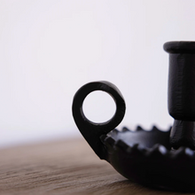 Load image into Gallery viewer, Scalloped Iron Candle Holder
