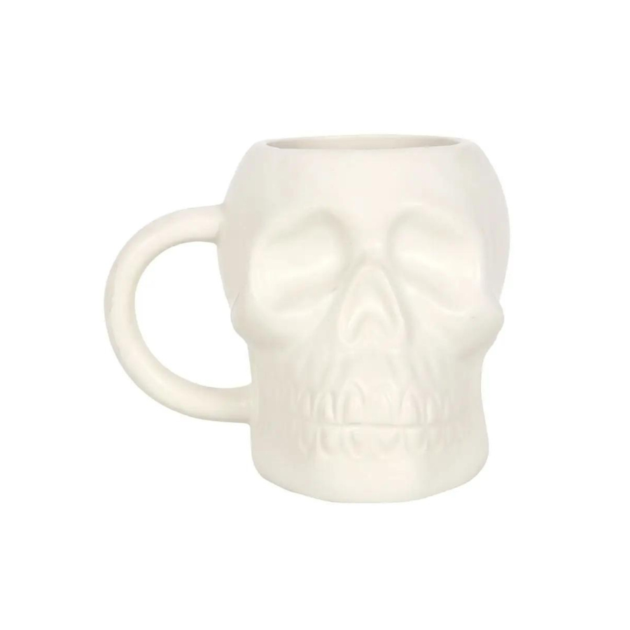 Halloween Skull Mug | White