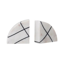 Load image into Gallery viewer, Marble Geo Bookends | Set of 2
